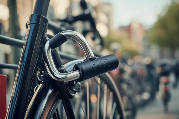 Comment choisir son antivol pour vélo électrique : focus sur l’antivol vélo en U Decathlon Elops D 920 L ART3